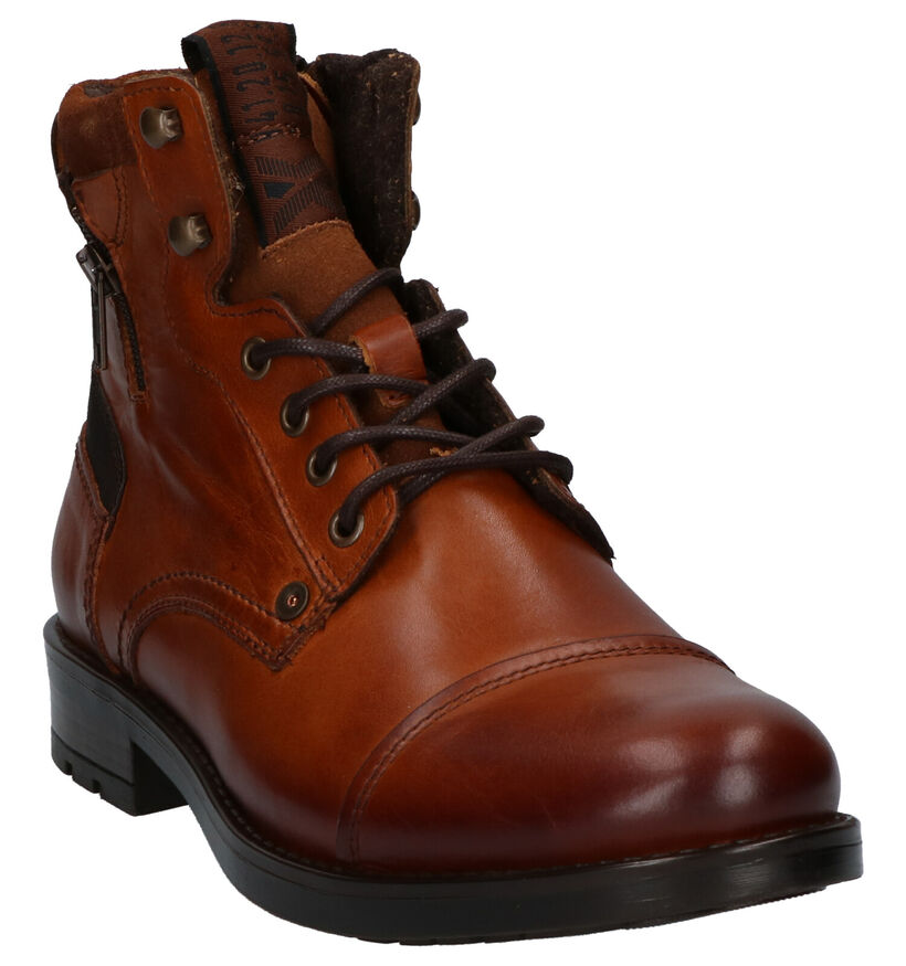 Borgo Sport Bottines en Cognac en cuir (259254)