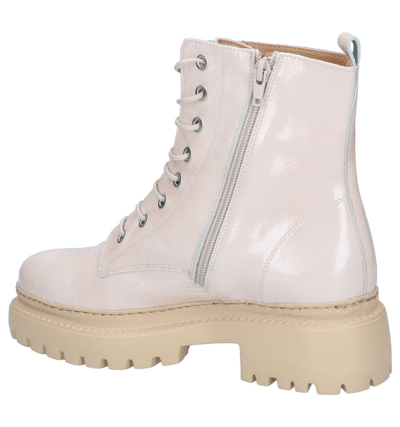 KMB Boots à lacets en Beige clair en cuir (298927)