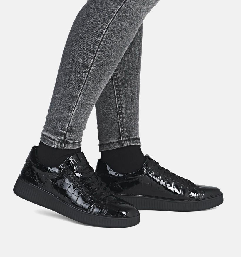 Remonte Zwarte Veterschoenen voor dames (360405) - geschikt voor steunzolen