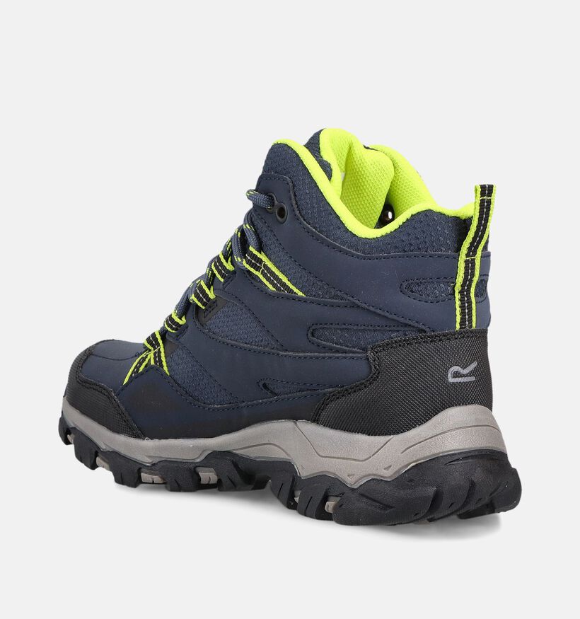Regatta Holcombe III Blauwe/Gele Hoge Wandelschoenen voor meisjes, jongens (373137) - geschikt voor steunzolen