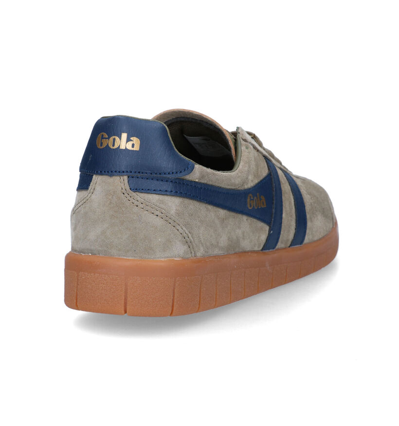 Gola Hurricane Suede Baskets en Bleu pour hommes (336320) - pour semelles orthopédiques