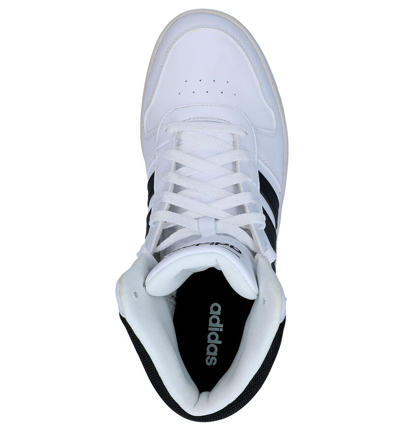 adidas Hoops 2.0 Mid Witte Sneakers in daim (290816)