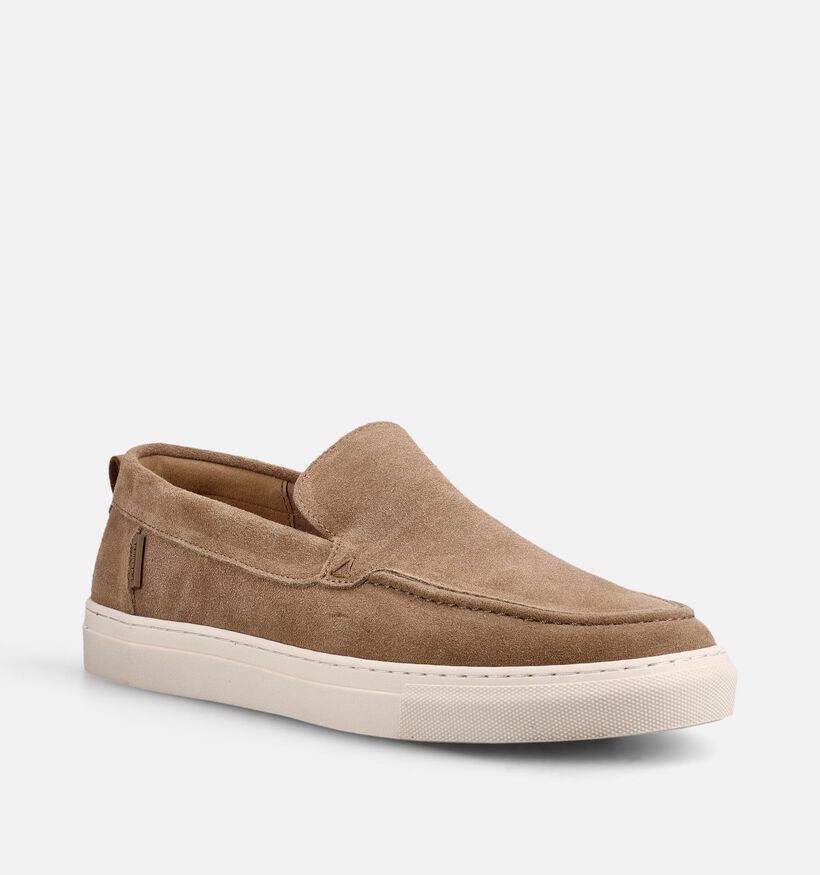 Poelman Taupe Mocassins voor heren (385872) - geschikt voor steunzolen