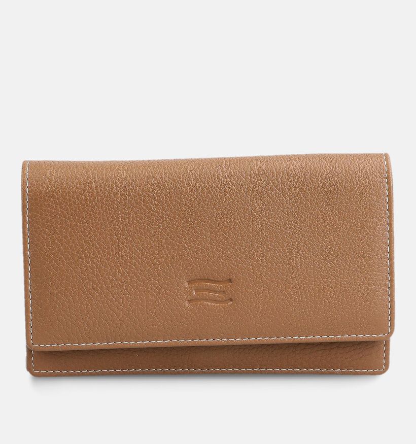 Crinkles Porte-monnaie zipp&eacute; en Marron pour femmes (381722)