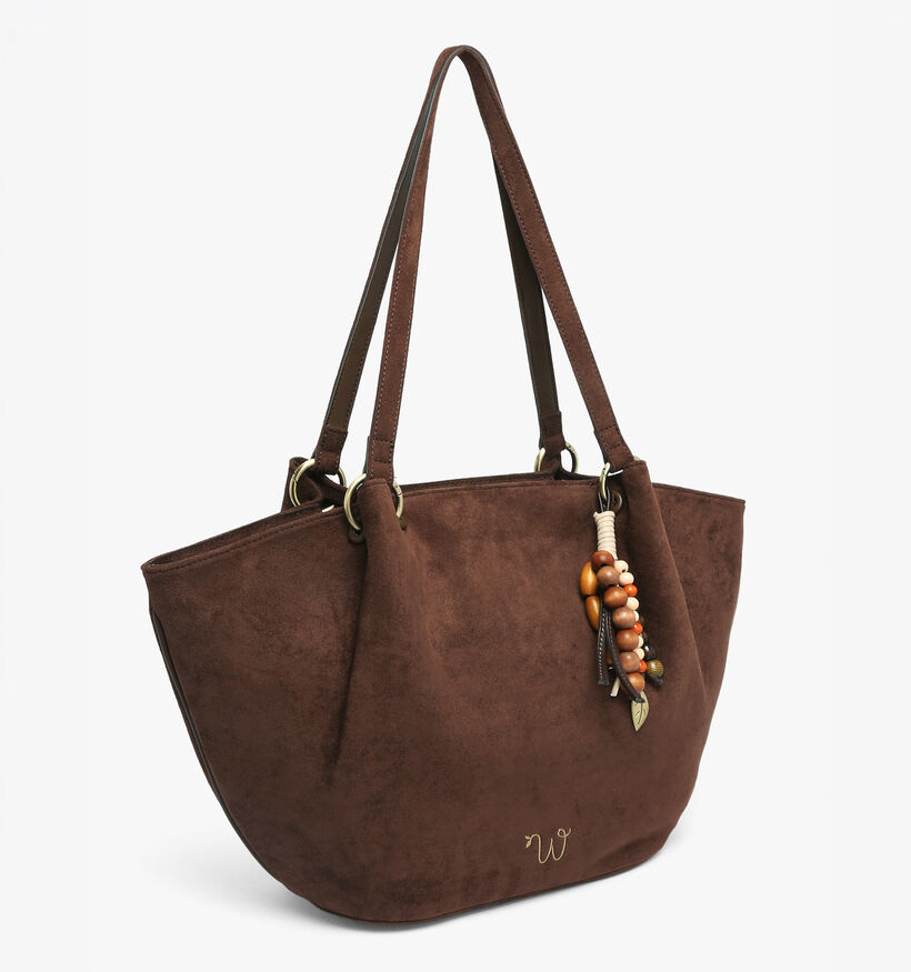Woomen Ginseng Cabas en Brun fonc&eacute; pour femmes (378681)