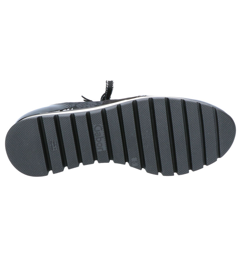 Gabor OptiFit Chaussures à lacets en Noir en cuir (260357)