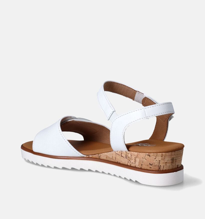 Gabor Witte Sandalen met sleehak voor dames (355065)