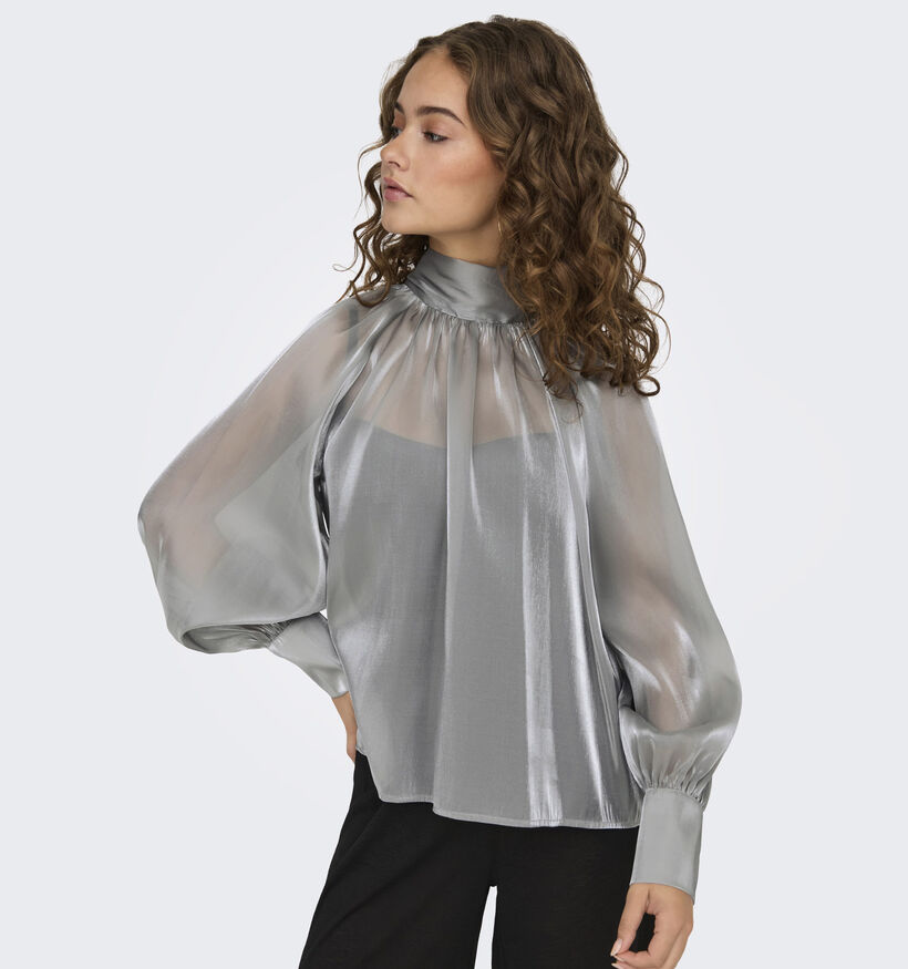 JDY Dani Blouse en satin en Argent pour femmes (348625)