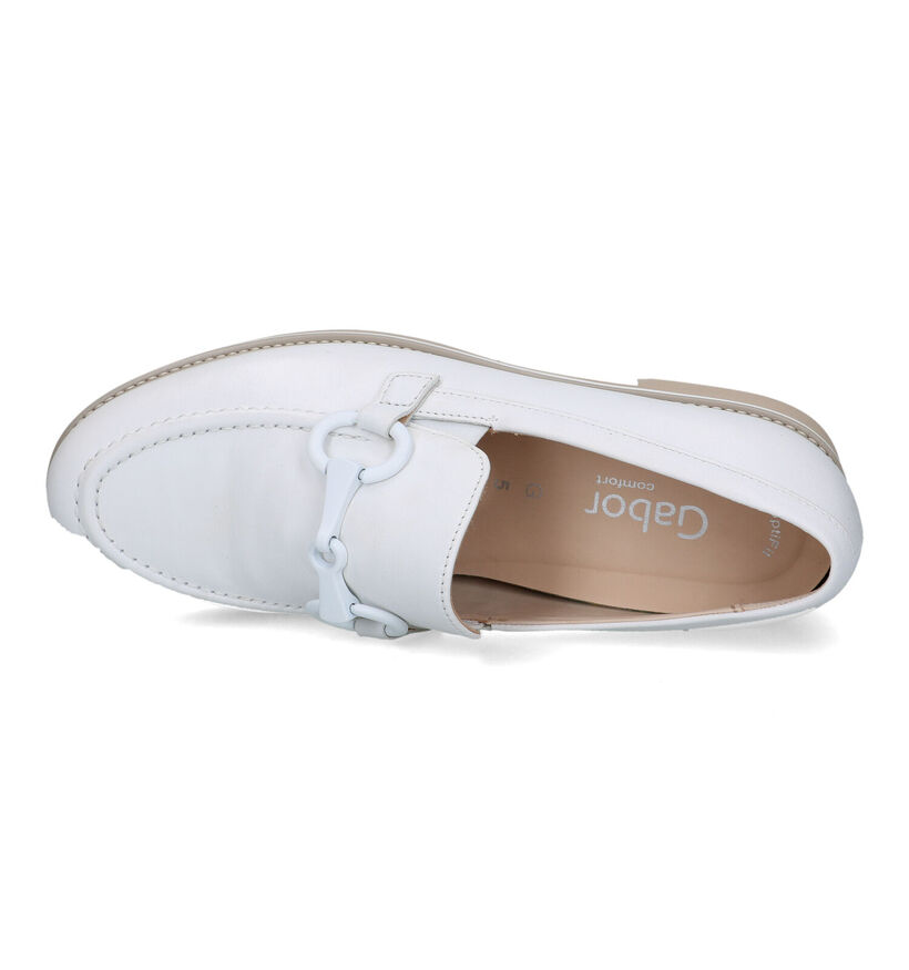 Gabor OptiFit Mocassins en Blanc pour femmes (323250) - pour semelles orthopédiques