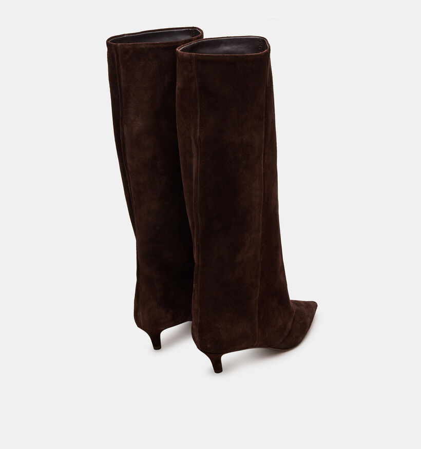 Steve Madden Donkerbruine Lange Laarzen met Lage Hak voor dames (378170) - geschikt voor steunzolen