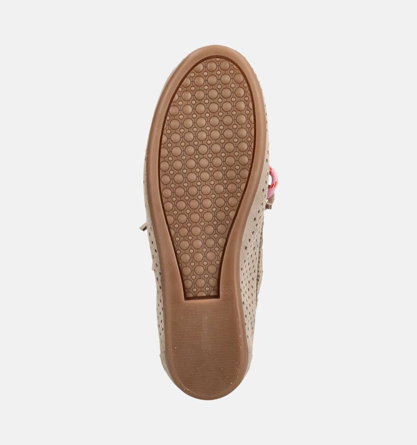 Shoecolate Chaussures plates en Beige pour femmes (384037)