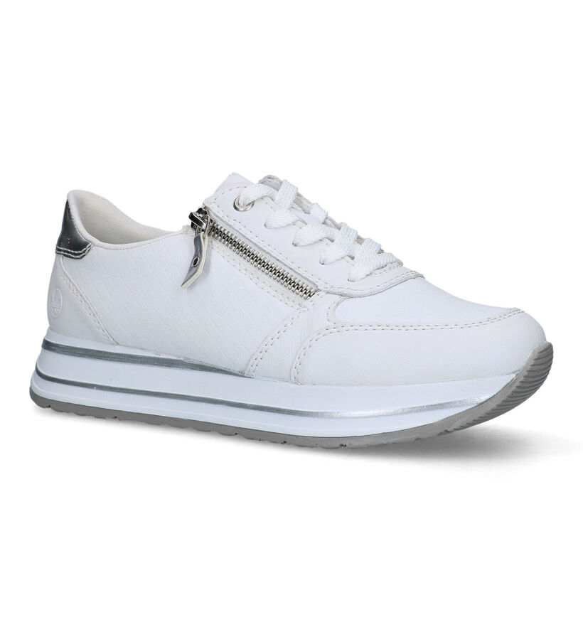 Rieker Witte Sneakers voor dames (320231) - geschikt voor steunzolen