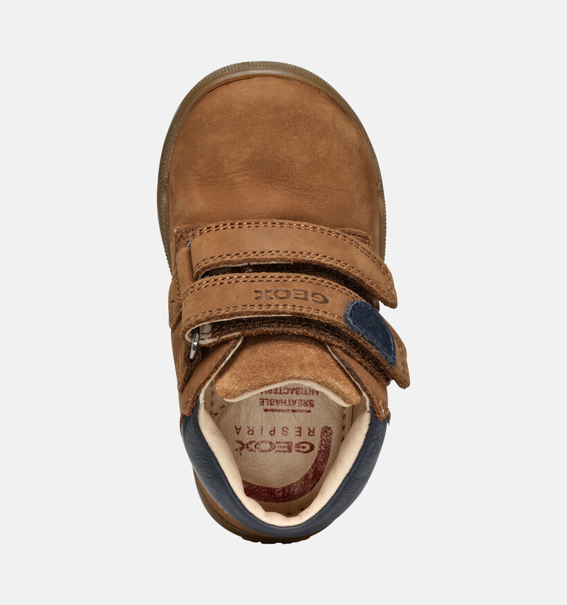 Geox Macchia Boy Bruine Babyschoenen met Velcro voor jongens (377744) - geschikt voor steunzolen