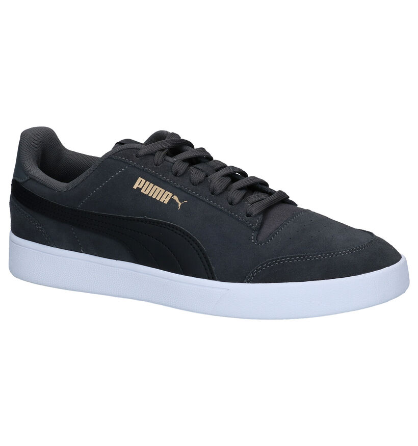 Puma Shuffle Baskets en Vert kaki en daim (301397)