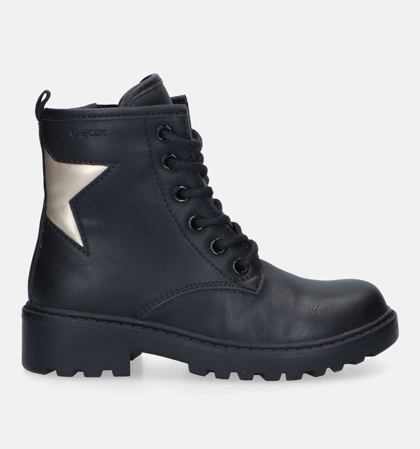 Geox Casey Zwarte Veterboots voor meisjes (330139) - geschikt voor steunzolen