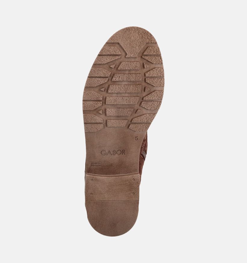 Gabor Comfort Bruine Boots met Veter en Rits voor dames (380052) - geschikt voor steunzolen