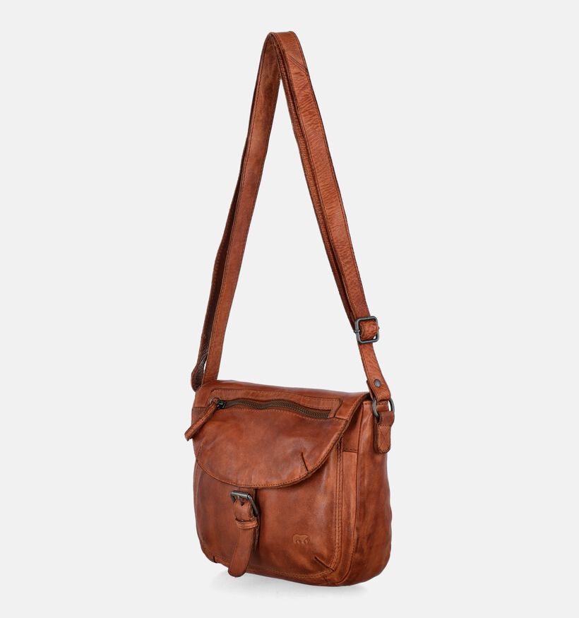 Bear Design Sac porté croisé en Cognac pour femmes (358869)
