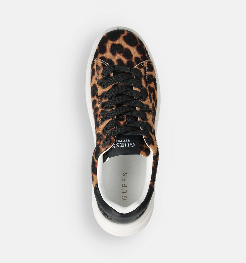 Guess Elbina Bruine/Leopard Sneakers voor dames (359545) - geschikt voor steunzolen