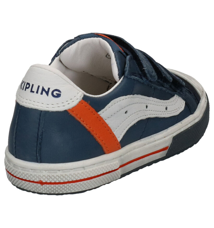 Kipling Flavio 2 Blauwe Velcroschoenen in leer (273227)