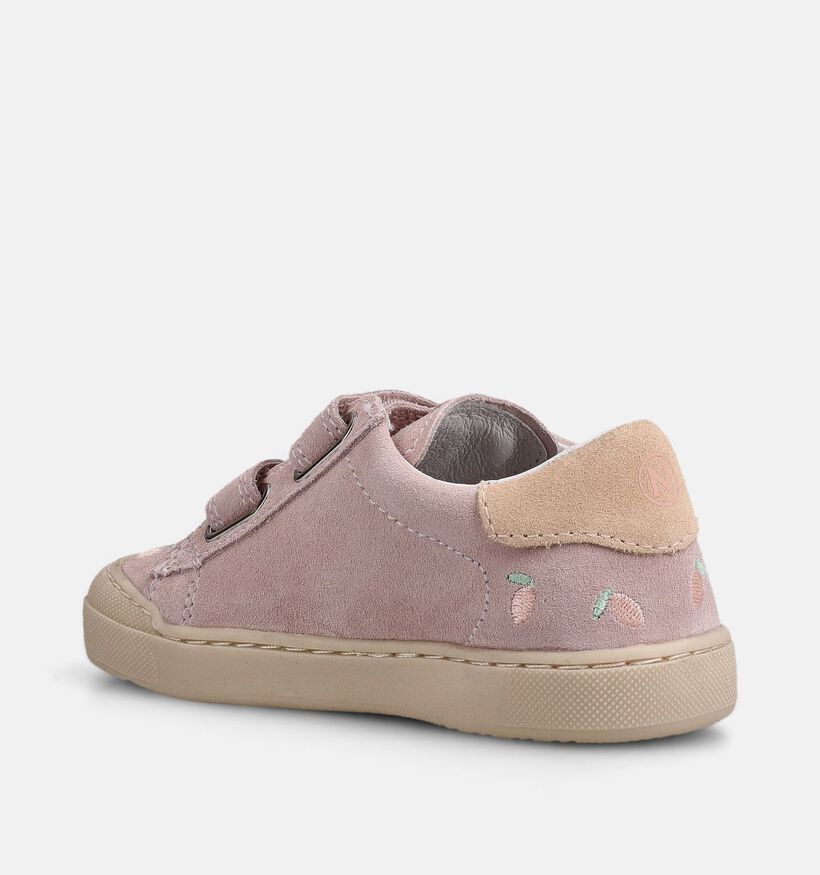 Naturino Eindhoven 2 VL. Suede Embroidery Roze Sneakers voor meisjes (372213) - geschikt voor steunzolen
