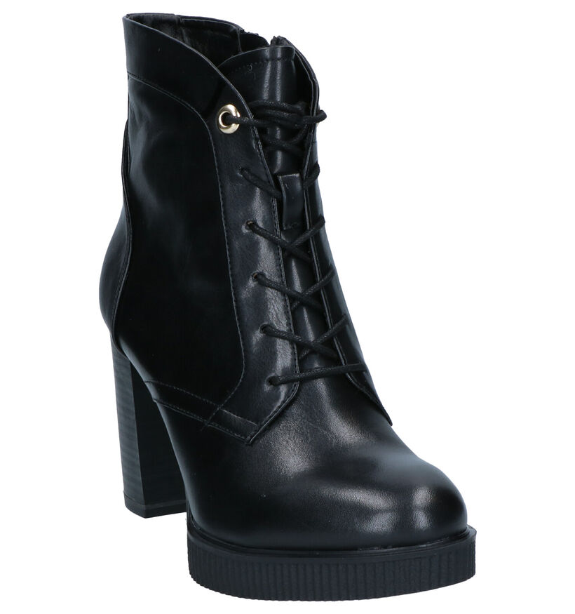 Tamaris Bottillons à talons en Noir en cuir (257152)