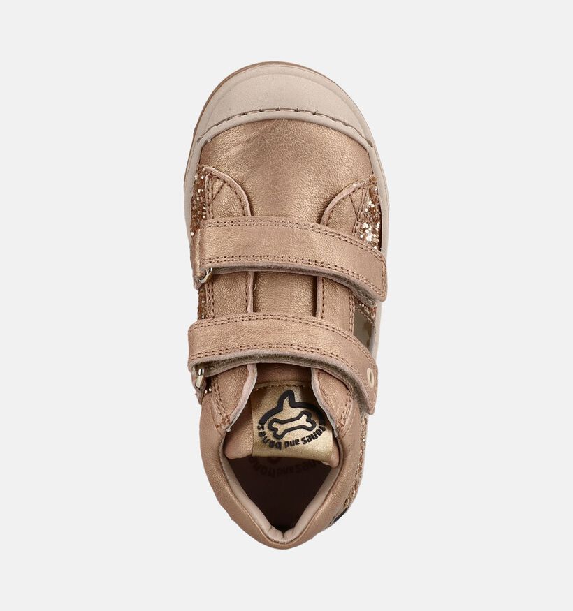 STONES and BONES Dancy Donkerbeige Schoenen met Velcro voor meisjes (380633) - geschikt voor steunzolen