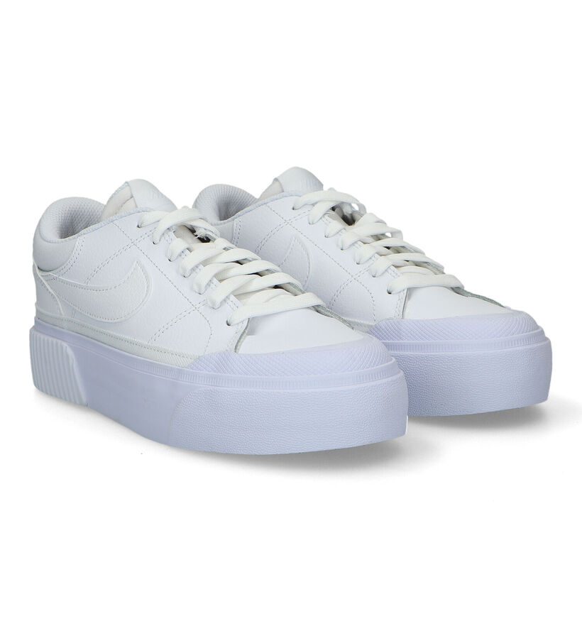 Nike Court Legacy Lift Witte Platform Sneakers voor dames (324637)