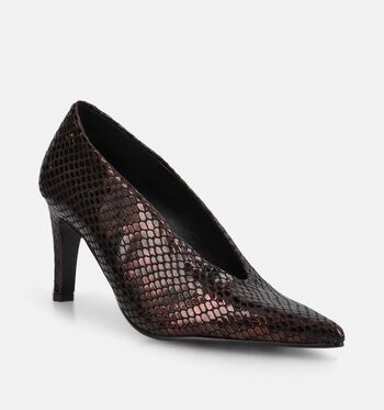 Zinda Escarpins Marron/Bordeaux