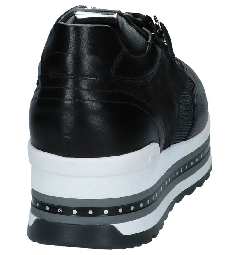 Zwarte Sneakers met Plateau NeroGiardini in leer (226554)
