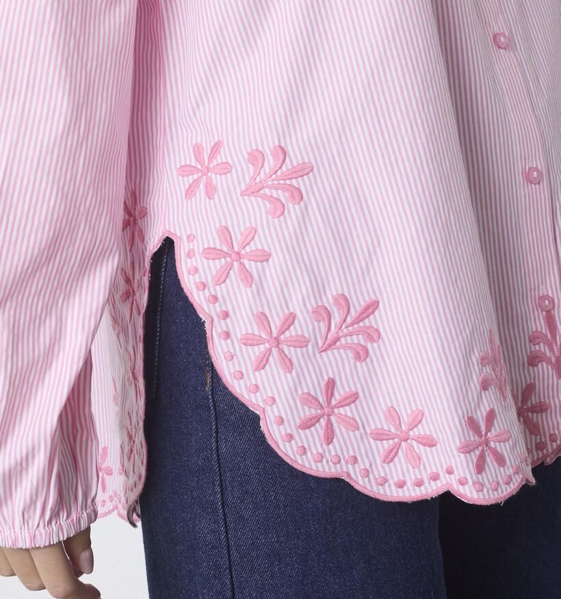 Sisters Point Istea Roze/Witte Gestreept Hemd voor dames (374890)