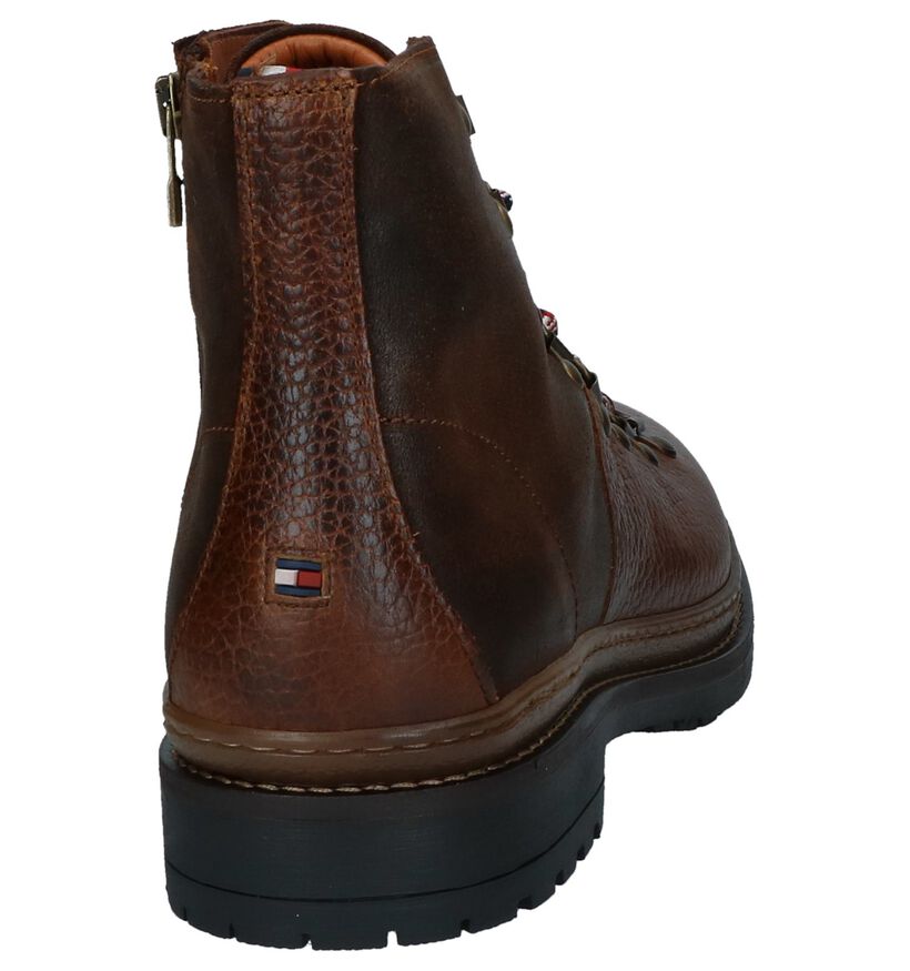 Tommy Hilfiger Bottines en Cognac en cuir (225512)