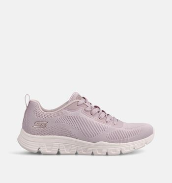 Skechers Low Sneakers Taupe/Paars/Blauw