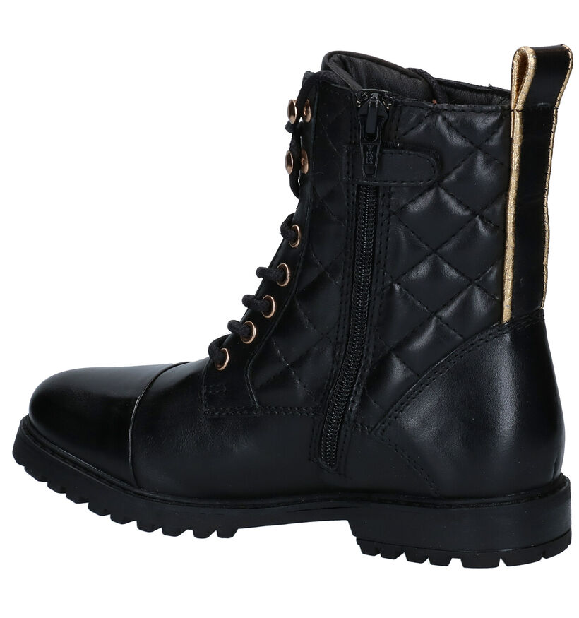 Milo & Mila Zwarte Boots in leer (278473)