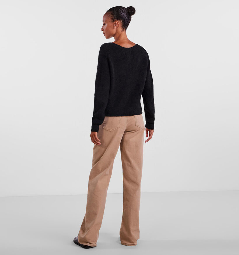 Pieces Ellen Cardigan knit avec boutons en Beige pour femmes (332844)