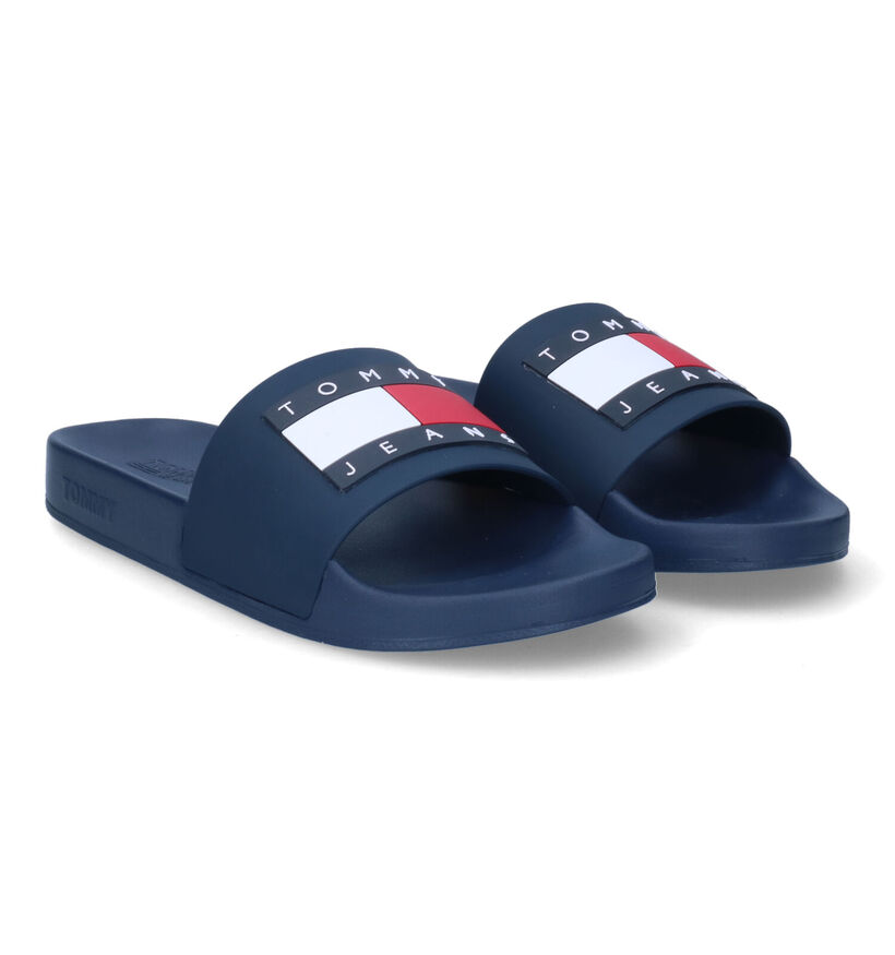 TH Tommy Jeans Flag Blauwe Badslippers voor dames (303951)