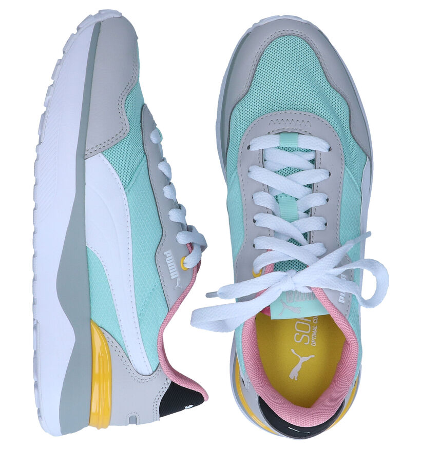 Puma Voyage Baskets en Vert en simili cuir (293454)