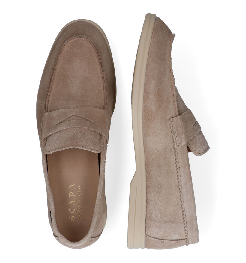 Scapa Mocassins en Beige pour hommes (324209) - pour semelles orthopédiques