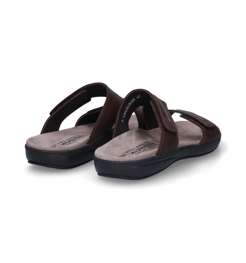 Mephisto Stan Grizzly Bruine Slippers in leer (307312)
