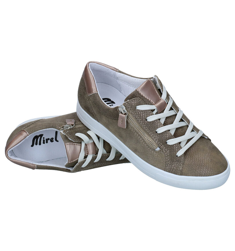 Mirel Kaki Veterschoenen in nubuck (285558)