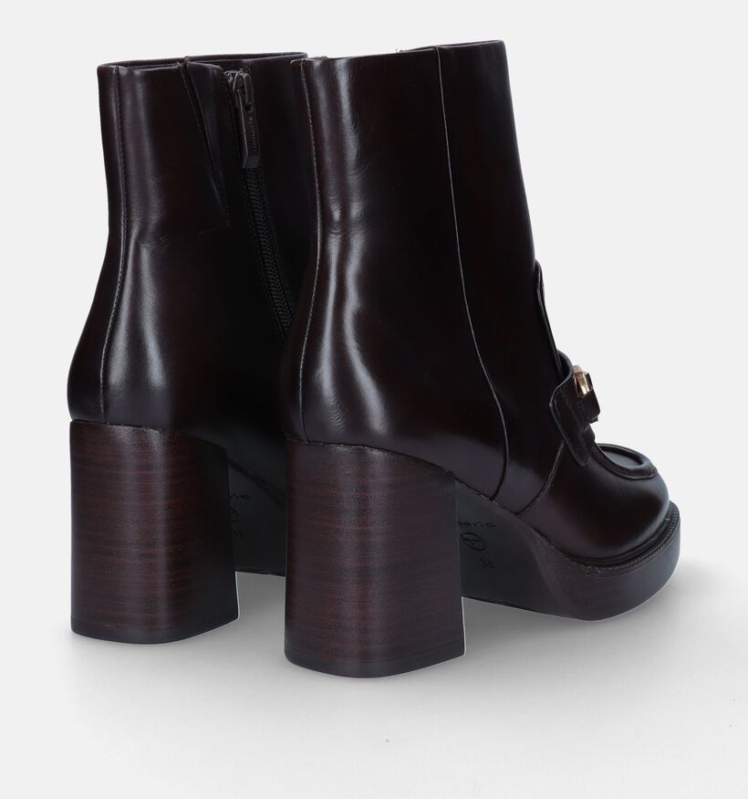 Tamaris Bottines avec talon carré en Brun pour femmes (330506)