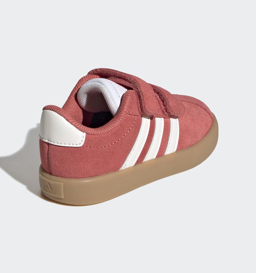 adidas VL Court 3.0 Baskets basses en Rouge pour filles, gar&ccedil;ons (365403) - pour semelles orthop&eacute;diques