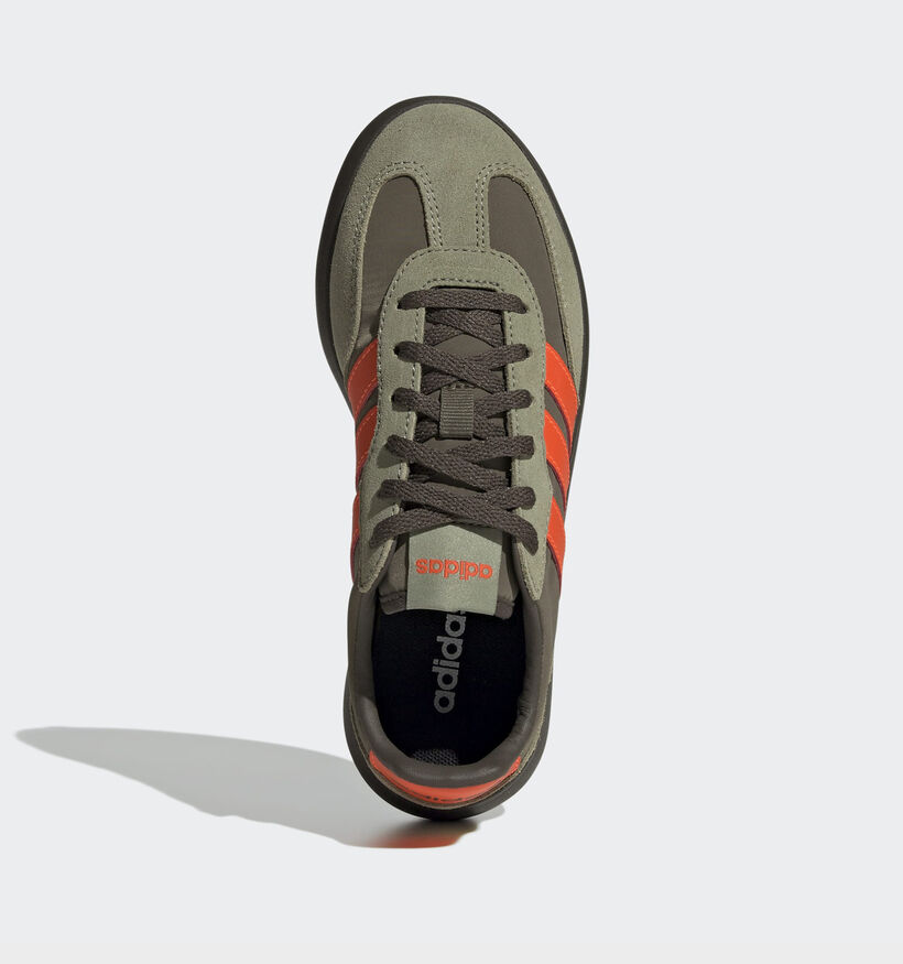 adidas Barreda Decode Baskets en Vert/Orange pour garçons (365361) - pour semelles orthopédiques