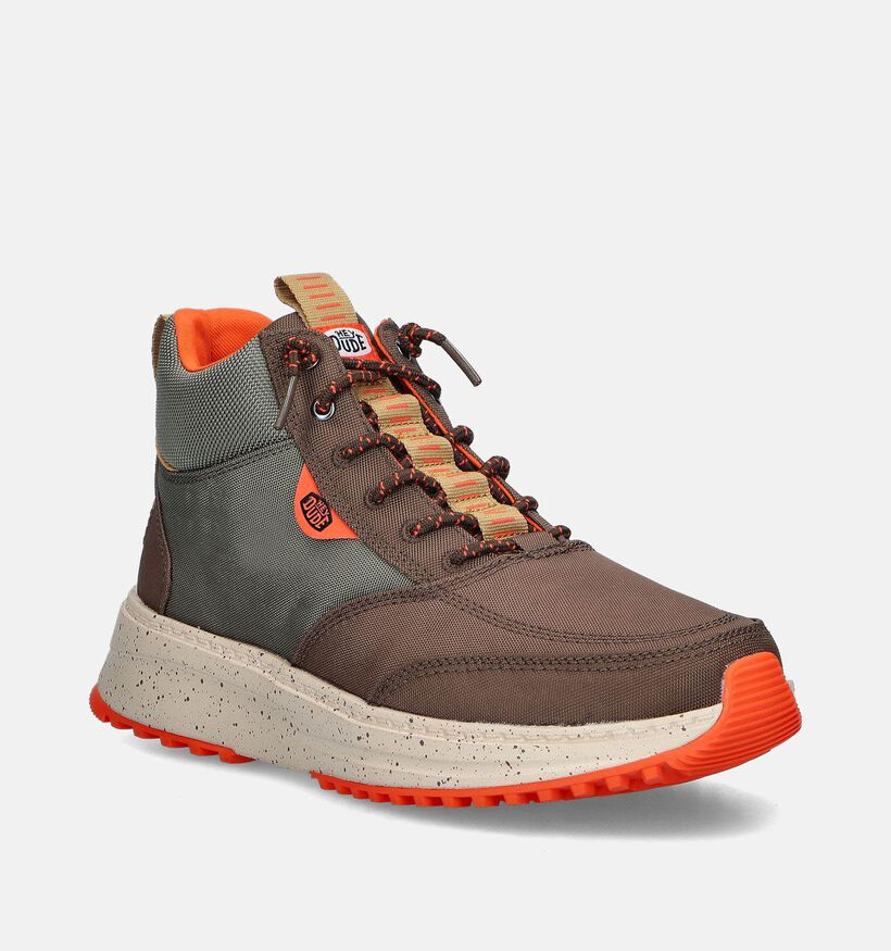 HEYDUDE Tahoe Nylon Bottines en Vert Kaki pour hommes (348807) - pour semelles orthopédiques