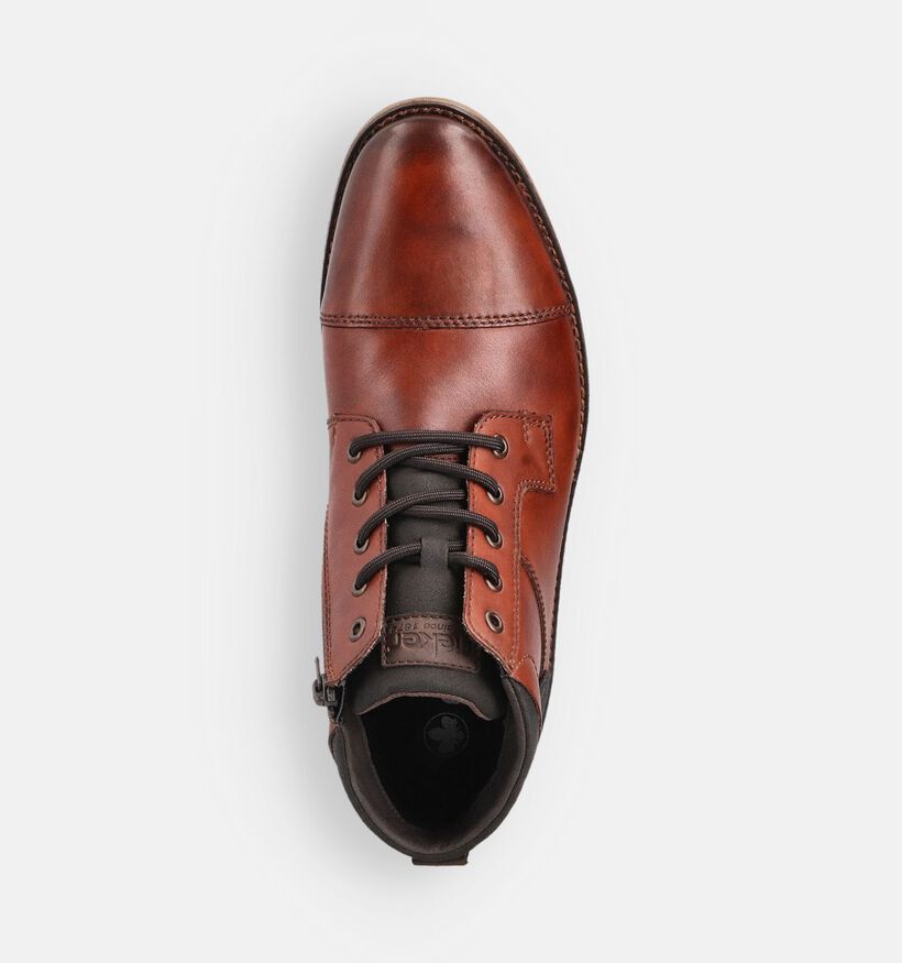 Rieker Cognac Bottines voor heren (363513) - geschikt voor steunzolen