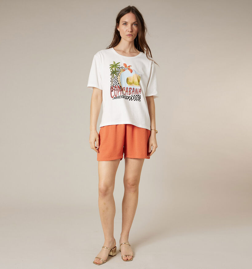 Deeluxe Original Albane Witte T-shirt Copacabana voor dames (369788)
