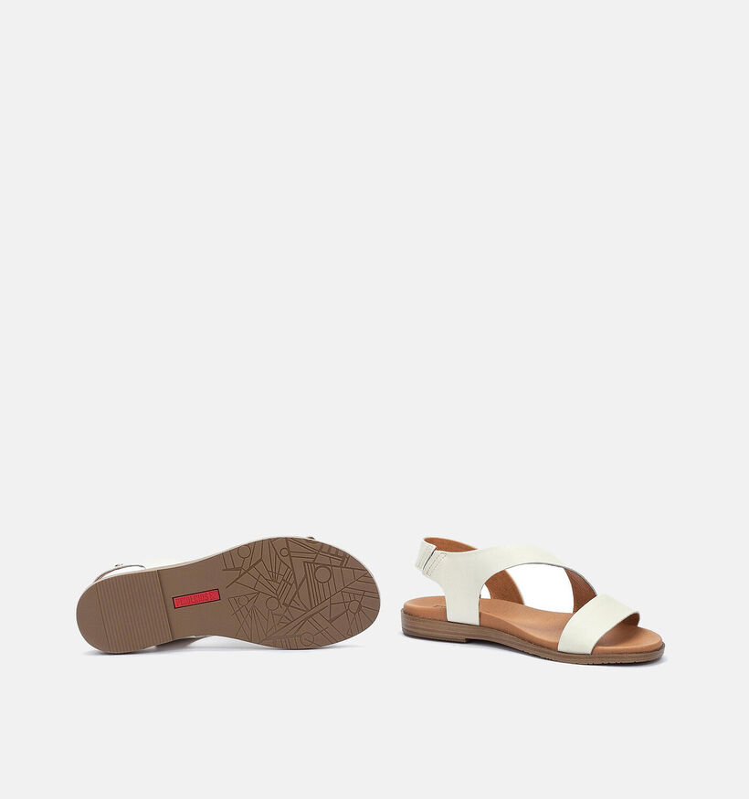 Pikolinos Formentera Ecru Platte sandalen voor dames (354660)