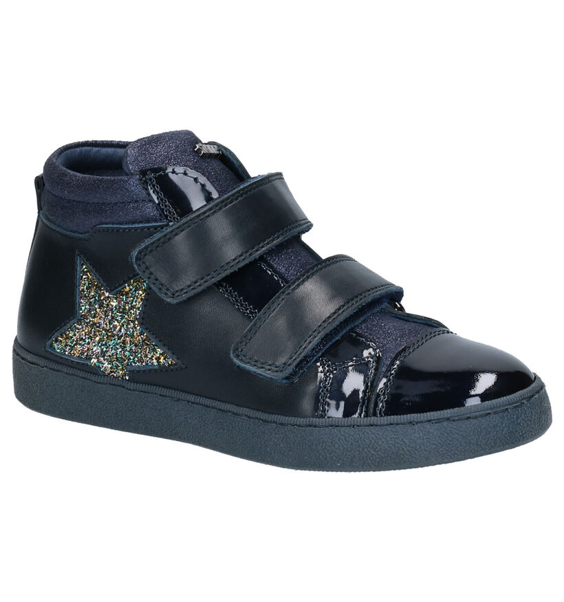 STONES and BONES Emata Chaussures hautes en Bleu en cuir (260383)