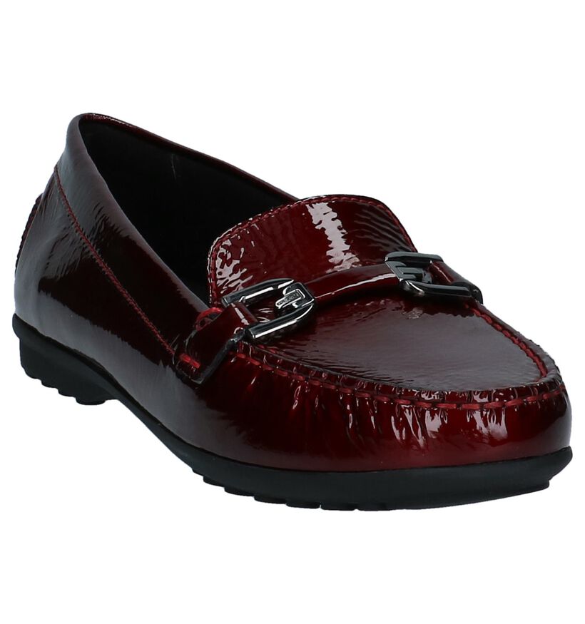 Geox Elidia Donker Rode Mocassins, , pdp
