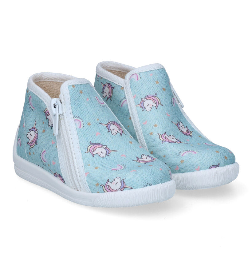 Bellamy Nina Pantoufles en Bleu pour filles (309262)