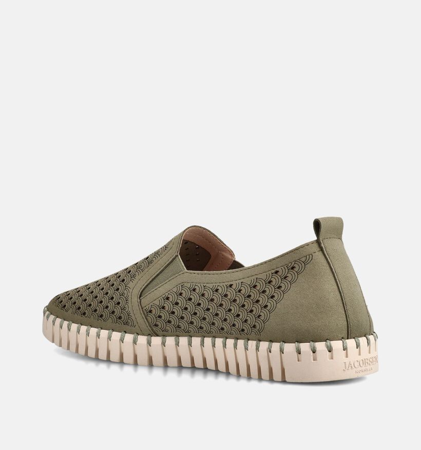 Ilse Jacobsen Tulip Chaussures &agrave; enfiler en Vert kaki pour hommes (372264) - pour semelles orthop&eacute;diques